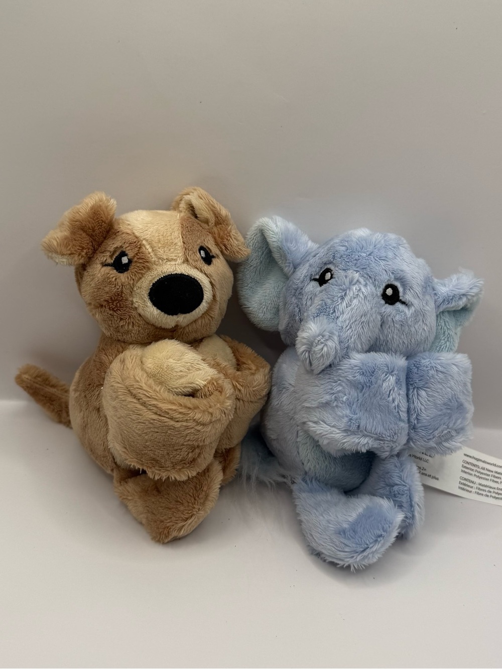 Hugimals Plush Lot Elephant and Dog Hugimals